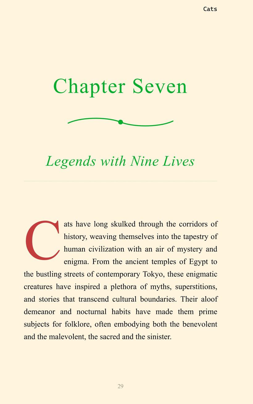 Chapter opening page with a drop cap and ornament
